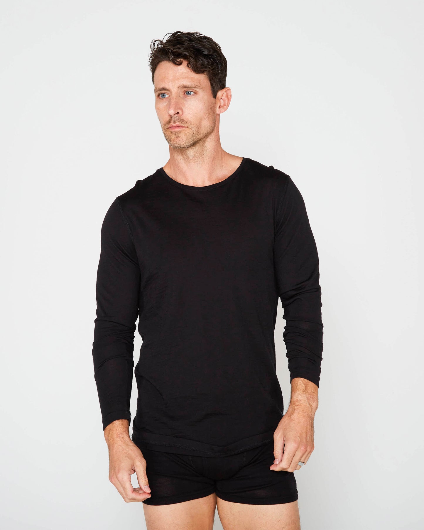WARRIOR LONG SLEEVE CREW BLACK