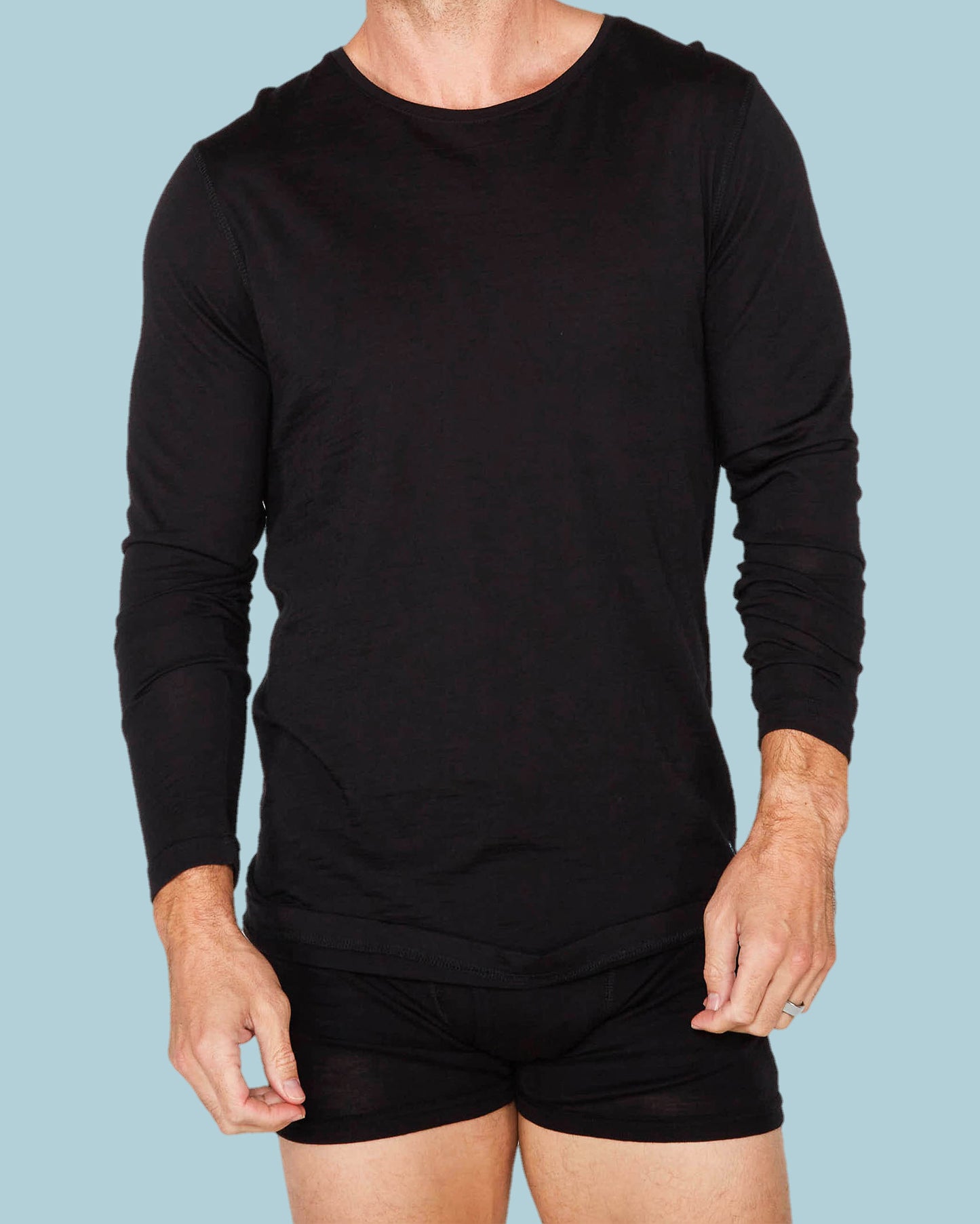 WARRIOR LONG SLEEVE CREW BLACK