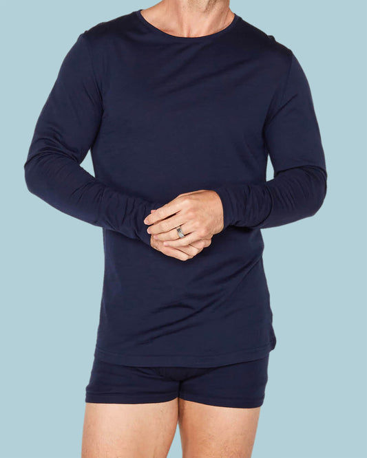 WARRIOR LONG SLEEVE CREW NAVY