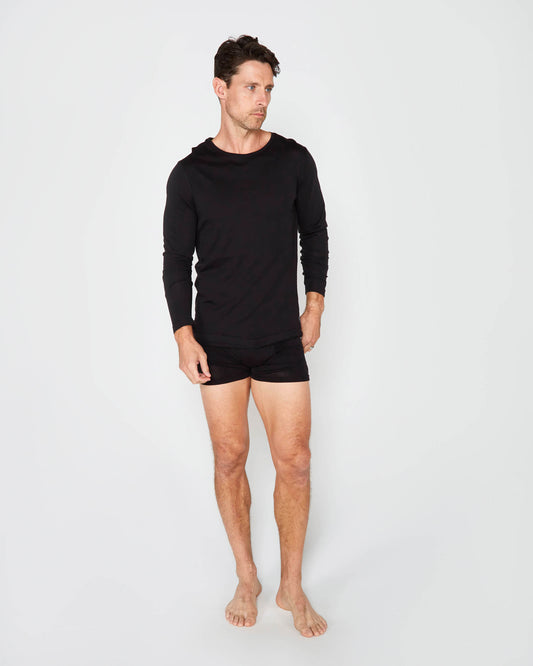 WARRIOR LONG SLEEVE CREW BLACK