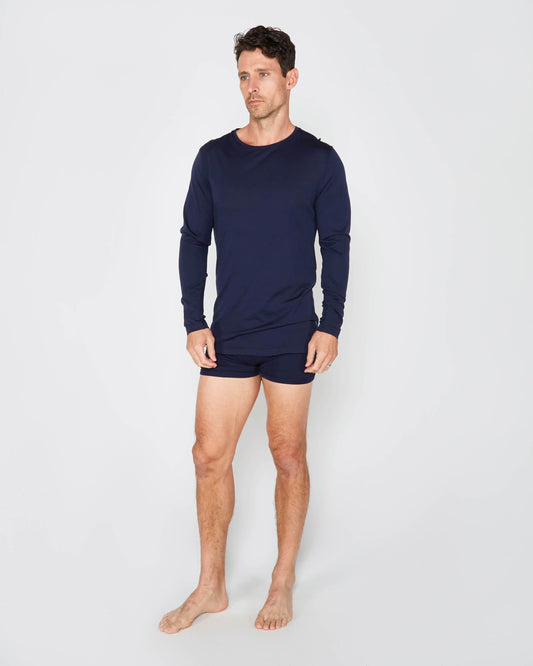 WARRIOR LONG SLEEVE CREW NAVY